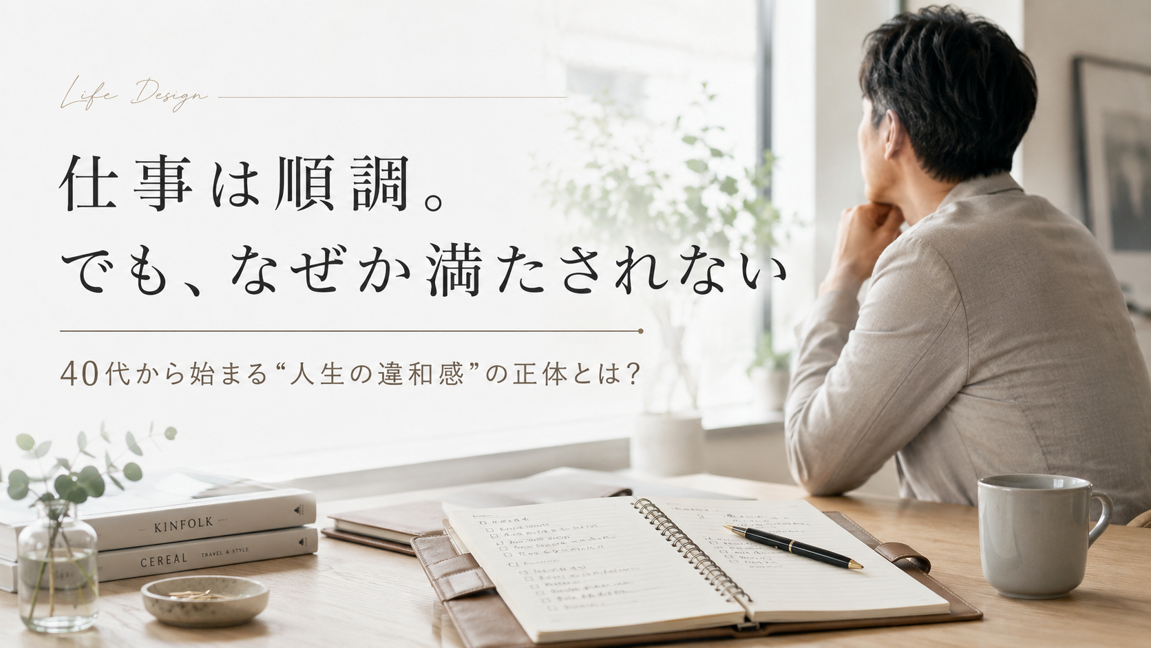 「仕事は順調。でも、なぜか満たされない」40代から始まる“人生の違和感”の正体とは？